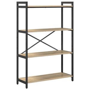 vidaXL Boekenkast 80 x 30 x 120 cm Bewerkt hout Sonoma Eiken