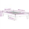 vidaXL Bedframe zonder matras massief grenenhout 75x190 cm