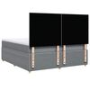 vidaXL Boxspring met matras stof lichtgrijs 180x200 cm