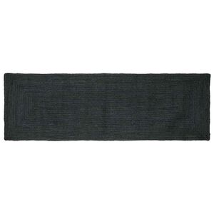 vidaXL Gebied Tapijt Donkergrijs 80 x 300 cm Jute