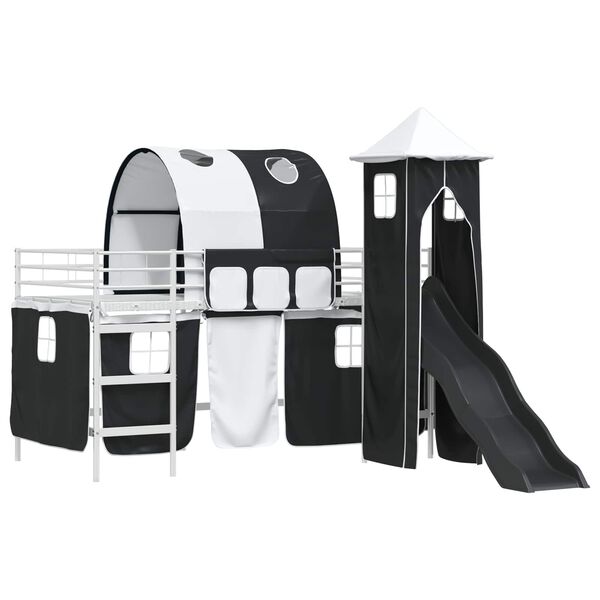 vidaXL Wit en zwart 107 x 200 cm