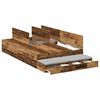 vidaXL Opbergbedframe met lade met opslag Oud Hout 120 cm Bewerkt hout