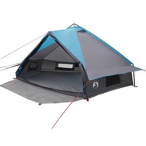 vidaXL Teepee Tent 8-Persoon met dak Blauw en Grijs 490 x 410 x 210 cm