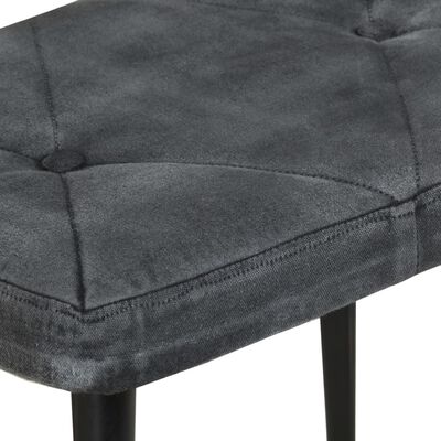 vidaXL Schommelstoel met voetenbank canvas in vintage stijl zwart