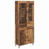 vidaXL Hoge kast 2 st Oud Hout 69,5 x 34 x 180 cm Bewerkt hout