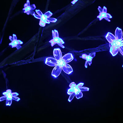 vidaXL Kerstboom 200 LED's blauw wit licht kersenbloesem 180 cm