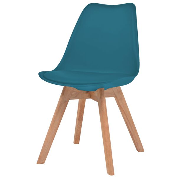 vidaXL Eetkamerstoelen 6 st kunststof turquoise