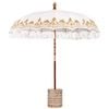 vidaXL Balinese parasol met basis Cr&egrave;me 215 x 215 x 260 cm