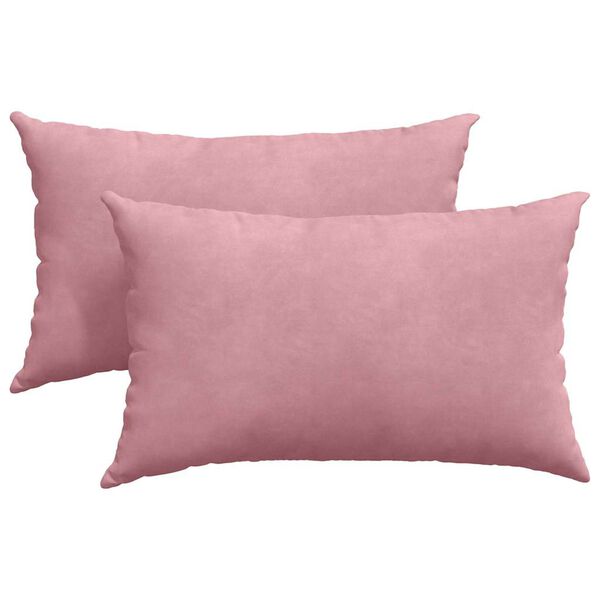 vidaXL Sofa Kussens 2 stuks Roze 50 x 30 cm Cordstof