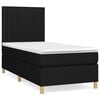 vidaXL Boxspring met matras stof zwart 90x200 cm