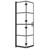 vidaXL Douchewand inklapbaar 80x140 cm zwart