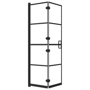 vidaXL Douchewand inklapbaar 80x140 cm zwart