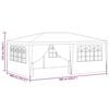 vidaXL Partytent met zijwanden professioneel 90 g/m² 4x6 m wit