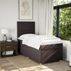 vidaXL Boxspring met matras stof donkerbruin 90x190 cm