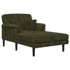 vidaXL Chaise longue Groen Katoenen stof
