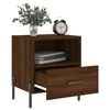 vidaXL Nachtkastjes 2 st 40x35x47,5 cm bewerkt hout bruin eikenkleur