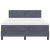 vidaXL Boxspringbed met matras Donkergrijs 140 x 200 cm Fluweel