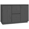vidaXL Dressoir 111x34x75 cm massief grenenhout grijs