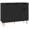 vidaXL Dressoir 90x30x72 bewerkt hout zwart