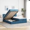 vidaXL Ottoman bed met matrassen 160x200cm fluweel donkerblauw