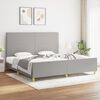 vidaXL Bedframe zonder matras stof lichtgrijs 200x200 cm