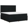 vidaXL Boxspringbed met matras met hoofdeinde Zwart 160 x 200 cm Stof