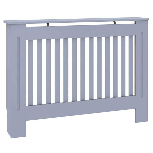 vidaXL Radiatorafdekking 2 pcs Grijs 112 x 19 x 81,5cm Bewerkt hout