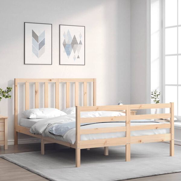 vidaXL Bedframe zonder matras massief grenenhout 140x200 cm