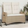 vidaXL Tuinbank Beige en Cr&egrave;me 105 x 60 x 112 cm Staal en Polyester