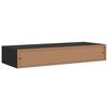 vidaXL Wandschap met lade 60x23,5x10 cm MDF zwart