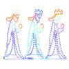 vidaXL Kerstfiguren drie koningen met 504 LED's 99,5x45,5 cm