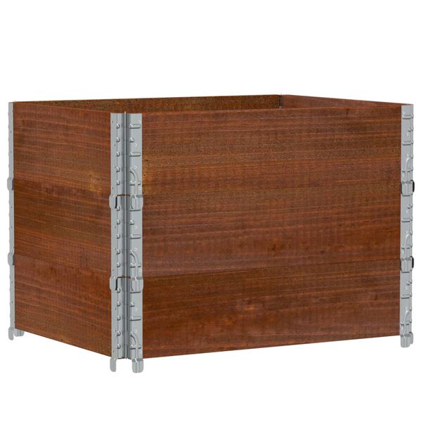 vidaXL Plantenbak 80x60 cm massief grenenhout bruin