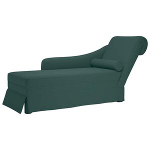 vidaXL Chaise longue met bolster&rechterarmleuning fluweel donkergroen