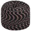 vidaXL Multifunctioneel gebruikstouw 6 mm 25 m Zwart en Rood PP