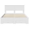 vidaXL Bedframe met hoofdeinde met lade Wit 140 x 190 cm Bewerkt hout