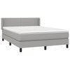 vidaXL Boxspring met matras stof lichtgrijs 140x200 cm
