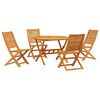 vidaXL Tuin eettafelset 5 pcs Bruin Massief Acaciahout