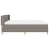 vidaXL Boxspringbed met matras met hoofdeinde Taupe 180 x 200 cm Stof