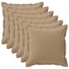 vidaXL Kussensloop 6 st HOUTEN Taupe 80 x 80 cm Polyester