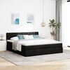 vidaXL Ottoman bed met matras 160x200cm stof zwart