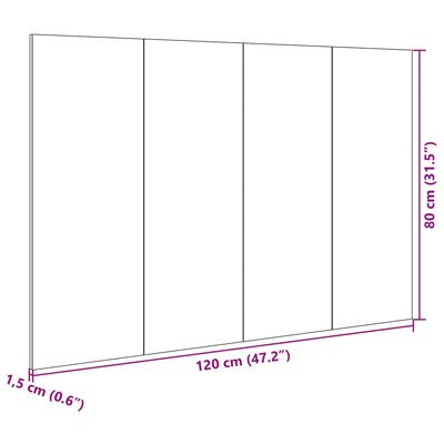 vidaXL Hoofdbord met kastjes 120 cm bewerkt hout sonoma eikenkleurig