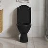 vidaXL Toiletbril soft-close met quick-release ontwerp zwart
