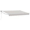 vidaXL Markies Lichtgrijs en wit. 4,5 &times; 3 m Polyester en Metaal