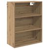 vidaXL Hoge kast Artisan Eiken 69,5 x 34 x 180 cm Bewerkt hout