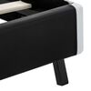 vidaXL Bedframe met LED kunstleer zwart 90x200 cm