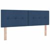 vidaXL Boxspring bed met matras met hoofdeinde Blauw 160 x 200 cm Stof