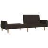 vidaXL Slaapbank 2-zits stof donkerbruin