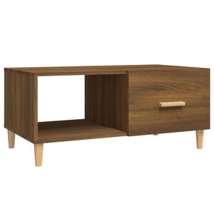 vidaXL Salontafel 89,5x50x40 cm bewerkt hout bruin eikenkleur