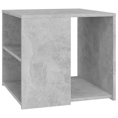 vidaXL Bijzettafel 50x50x45 cm spaanplaat betongrijs