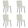 vidaXL Eetkamerstoelen 4 st fluweel cr&egrave;mekleurig